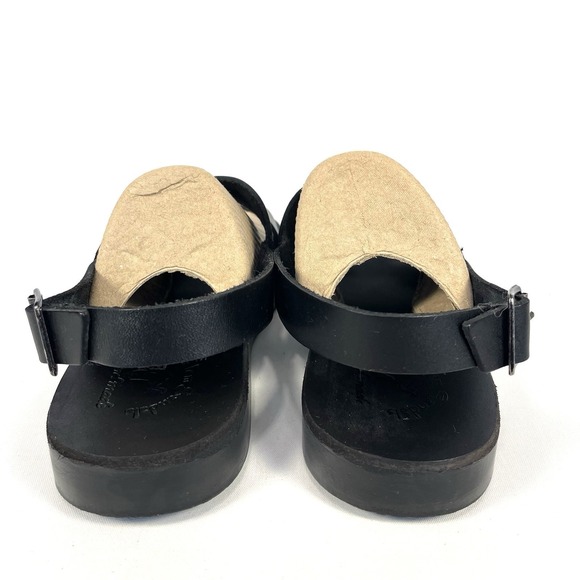 Jerusalem Sandals Golan Black Leather Strappy Sandals Mens US 10 main image 6